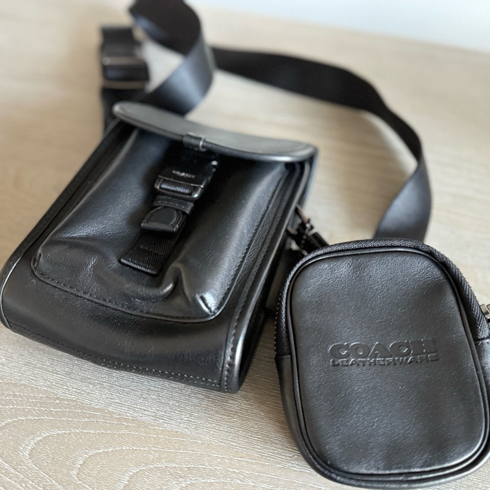 Coach Black Leather Crossbody Bag